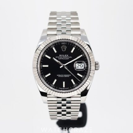 ROLEX DATEJUST BLACK DIAL 41MM 126334